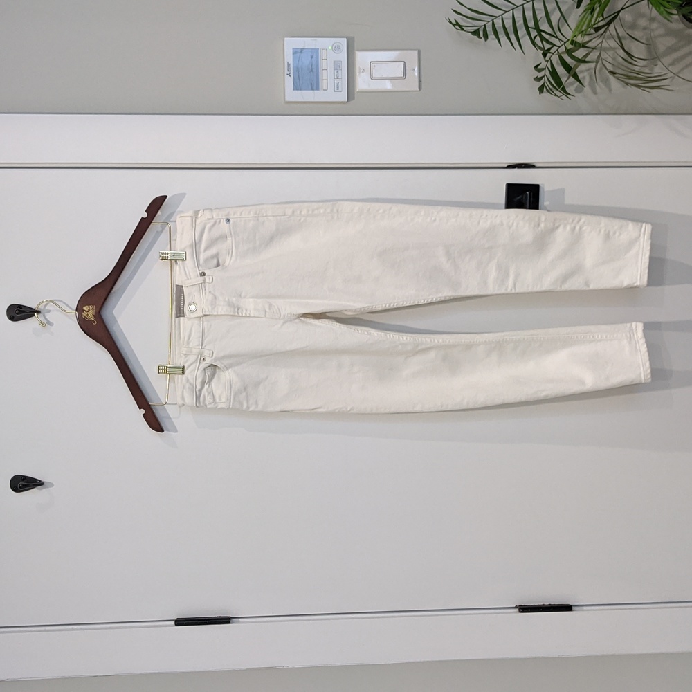 Everlane The Mid Rise Skinny Jean - Size 27, Color: Bone